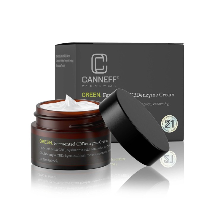 CANNEFF® GREEN CBD Anti-Aging Creme (50 ml)   mit fermentierten Enzymen - THC frei