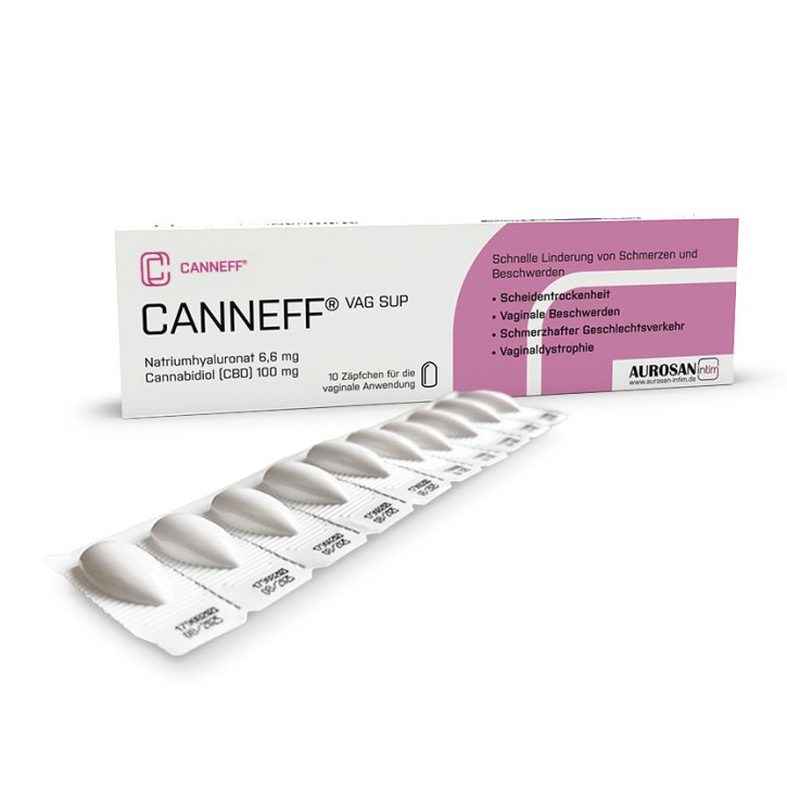 CANNEFF® VAG SUP Vaginalovula (10 Stck.)  mit Cannabidiol (CBD) und Hyaluronsäure; THC-frei